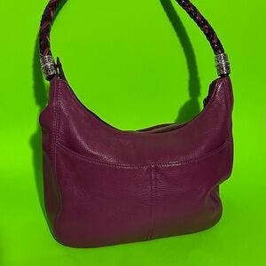 Elegant Purple Leather Women's Bag